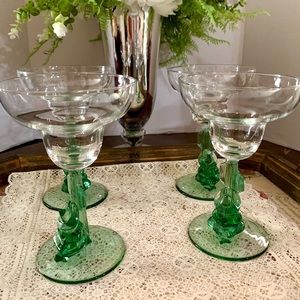 Luminarc “Siesta” jade green margarita glasses (4)